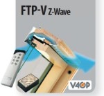 FAKRO FTW-V P2 Z-Wave (09)94x140 Dbl Vitr. Pivotante Elec Bois LAQ BLANC